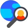 world with magnifier image